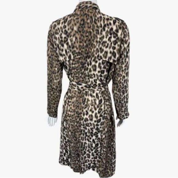 Laurie Felt Long Sleeves Leopard Dress Large NWT - Picture 2 of 6